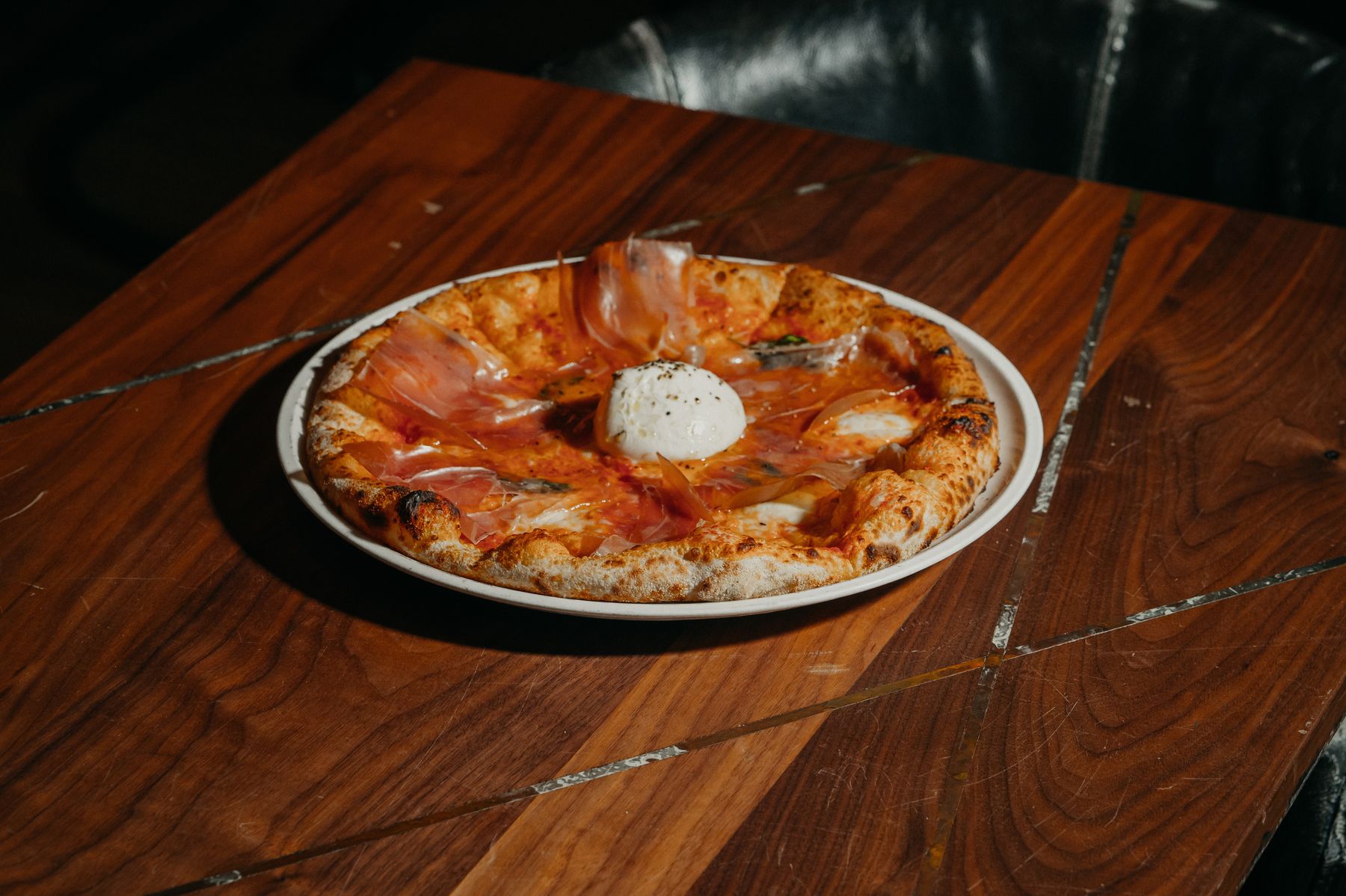 Prosciutto burrata pizza, 800 Degrees, Charlotte food photographer